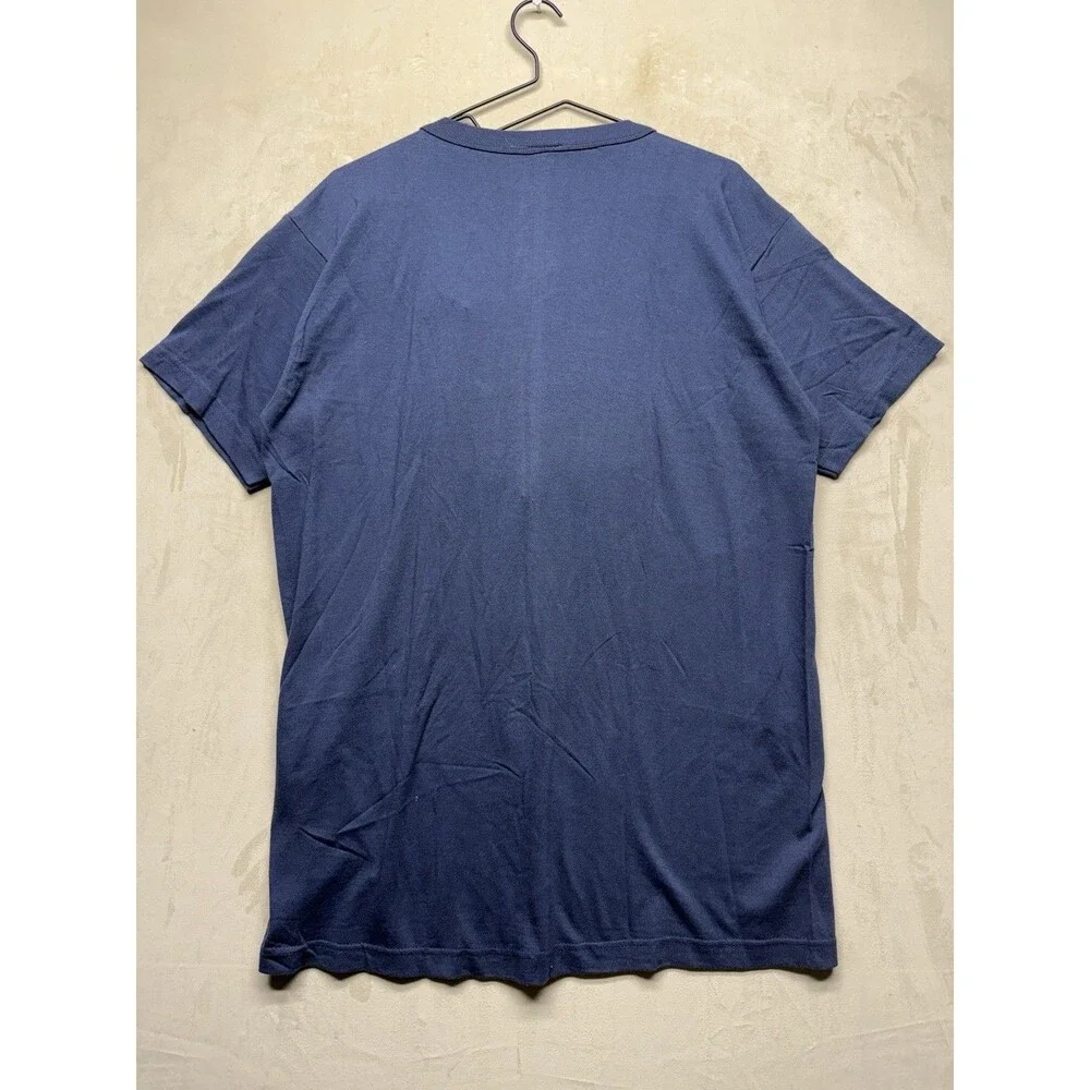 Vintage Guess Georges Marciano Shirt Men’s XL Blue 90s Embroidered Faux Leather - Picture 2 of 7
